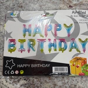Happy Birthday Foil Balloon Set - Multicolor